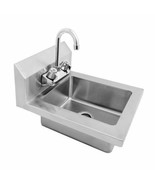 WALL MOUNT HAND SINK STAINLESS  W FAUCET SPACE SAVER  14&quot; W X 16.5&quot; D FR... - €196,06 EUR