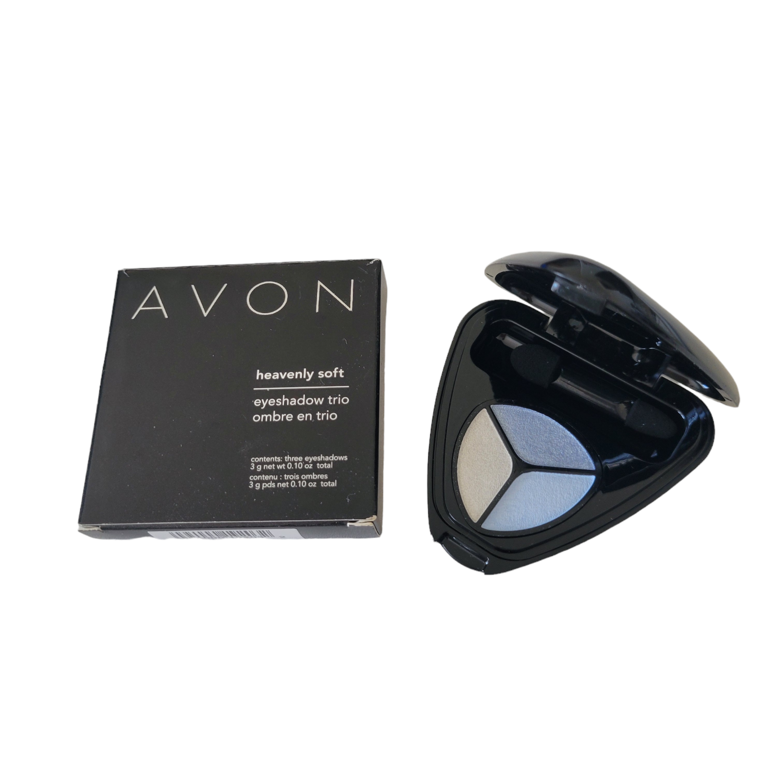 Primary image for Avon Heavenly Soft Eye Shadow Trio Blue Trio Compact NIB