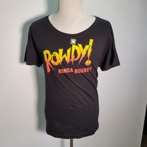 WWE Rowdy Ronda Rousey Unisex Black T-Shirt Size L L22 - $10.80