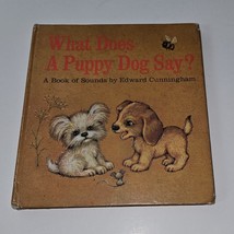 VTG What Does A Puppy Dog Say Board Book of Sounds Edward Cunningham Hallmark - £7.78 GBP