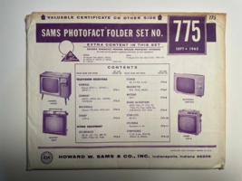 SAMS PHOTOFACT FOLDER SET NO. 775 SEPTEMBER 1965 MANUAL SCHEMATICS - $4.95
