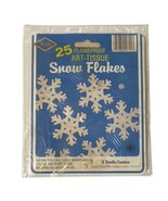 Vintage Beistle Christmas Snowflakes 25 Flameproof Art Tissue 1986 New O... - €11,60 EUR