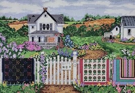 Amish Quilts Embroidery Finished Farmhouse Country Cottage Core Multi Co... - $48.95