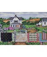 Amish Quilts Embroidery Finished Farmhouse Country Cottage Core Multi Co... - £38.50 GBP