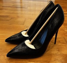 ASOS NIB Penelope Black Snake Stiletto Women’s UK9/US11 High Heels Sf - $38.61