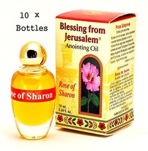 10 x Anointing Oil Rose Of Sharon 0.34oz From Holyland Jerusalem (10 bot... - $44.00