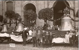 RPPC Beautiful Church Bells on Decorated  Wagon Children Germany Postcard Z14 - $19.95