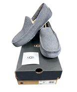 New In Box UGG Ascot Grey Wool 1103890 Men 12 Moccasin Slippers - $74.24