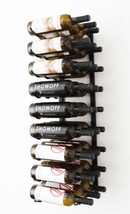 VintageView 3&#39; Wall Mount 27 Bottle Wine Rack - Satin Black Finish - £77.33 GBP