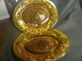 Tiara Glass Amber Salad Plates-2 #181 - $11.99