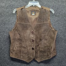 VTG Men’s Route 66 Brown Leather Front Vest Size Large - £16.70 GBP