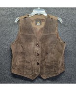 VTG Men’s Route 66 Brown Leather Front Vest Size Large - £16.79 GBP