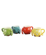 Gibson Home 4 Piece 17.5oz. Durastone Elephant Tusk Figural Mug Set in A... - £52.99 GBP