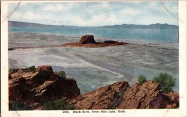 Vtg Postcard Black Rock, Great Salt Lake Utah, unposted - £5.08 GBP