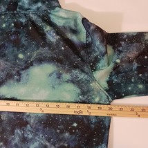 Carbon Men's Black & Dyed Blue Drawstring Hoodie Pullover Sweatshirt Size Medium image 12