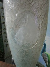 Fossil Art Kosta Boda Signed K. Engman Glass Studio Large Vase 18&quot; Neiman Marcus - £356.11 GBP