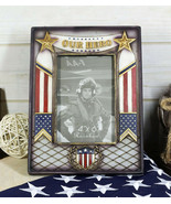 Military Patriotic USA Flag Star Veteran Memorial Our Hero 4&quot;X6&quot; Picture... - $40.11 CAD
