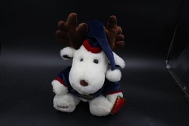 Tb Trading Co. White 2000 Millennial Holiday Reindeer w Red/Blue Hat &amp; Sweater. - £23.35 GBP