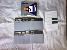 Sony floppy disk MD-2D 5.25&quot; (130mm) box of 10 new double sided/high den... - $10.88