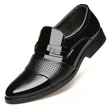 Men&#39;s Black Patent Leather Slip-on Formal, Wedding Dress Shoes Size 11 - £39.27 GBP