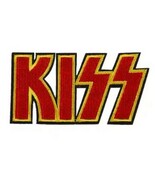 KISS IRON ON PATCH 3.4&quot; Classic Rock Band Red Black Embroidered Applique... - $4.16 CAD