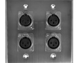 Seismic Audio Stainless Steel Wall Plate - 2 Gang with 4 XLR Female Conn... - $32.29