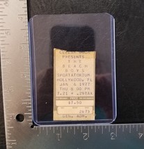 BEACH BOYS - VINTAGE JAN. 6, 1977 HOLLYWOOD, FLORIDA CONCERT TICKET STUB - $20.45 CAD