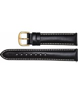 22 mm Regular Black Glazed Finish Heavy Padded Watch Band - €34,89 EUR