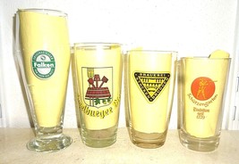 4 Falken Engelburger Stocken Schutzengraben Swiss Beer Glasses - £20.04 GBP