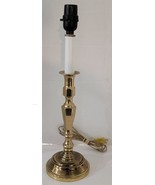 Vintage 17 3/4&quot; Tall Simple Brass Table Accent Candlestick Lamp Light Pa... - €16,20 EUR