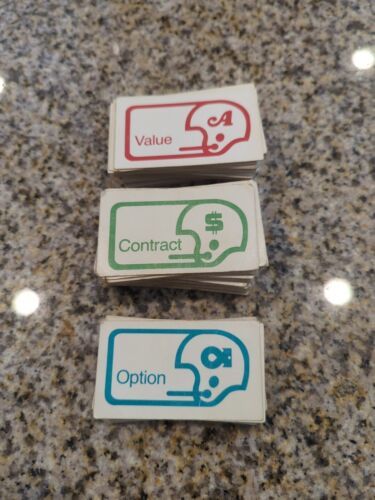 Parker Brothers 1974 Pro Draft Cards Value, Contract, Option Replacement... - $9.89
