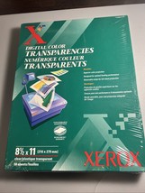 NEW SEALED - Xerox Digital Color Transparencies, 8.5 &quot;X 11&quot;, 50 Sheets 3... - $8.99