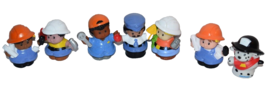 Fisher Price Little People City workers Fire dog Construction... Lot Chunky 7pc - £14.44 GBP