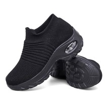 Breathable Knit Women Casual Shoes Woman Platform Chunky Sneakers Non Slip Outdo - £21.30 GBP
