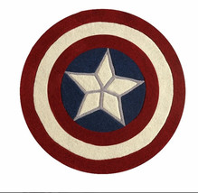 Hand Tufted Rug Captain America Rug for Kids Living Room Bedroom and Kids Room - £148.72 GBP