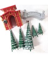 MR CHRISTMAS HOLIDAY SKATERS POND Replacement parts pagoda gazebo bridge... - $9.00