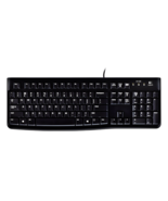 Logitech K120 Wired USB Membrane Keyboard Basic Full Size 105 Keys Black... - $16.16