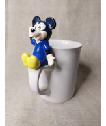 Vintage Handpainted 3D Mickey Mouse Ceramic Mug - $573.07 MXN