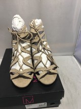 Material Girl Womens Raquel Open Toe Special Strappy Sandal Taupe Size 9.5 - $13.24