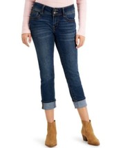 $44 WallFlower Juniors&#39; Luscious Curvy-Fit Rolled-Cuff Cropped Jeans Size 1 - £10.04 GBP
