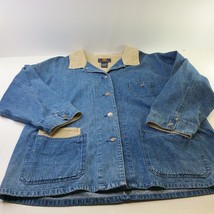 Route 66 Women’s Denim Corduroy Trim Chore Work Barn Jacket Size XL Vintage - £19.74 GBP