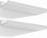 Floating Shelves Wall Mounted Set of 2, Modern White Shelves with Lip, W... - $34.15
