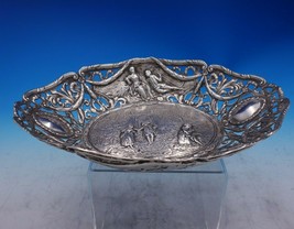 German .800 Silver Bowl Courting Couples Swags Hanau Pseudo Hallmarks (#3909) - £466.11 GBP