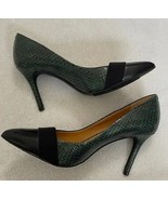 Audrey Brooke ~ Two Tone ~ Black ~ Leather ~ ABBIE ~ 3.75&quot; Hi-Heels ~ Si... - $70.16 CAD