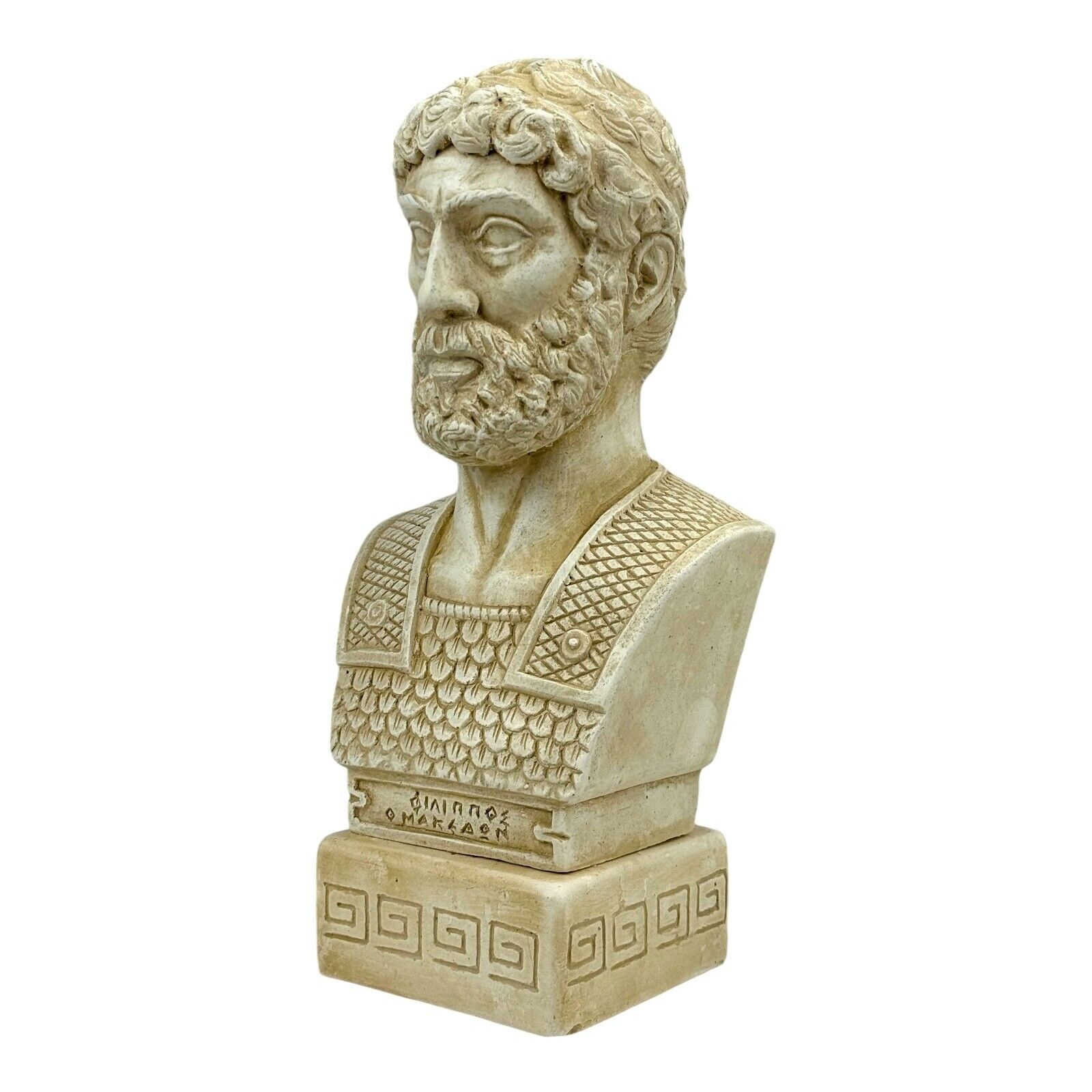 Phillip II King of Macedon Bust Hard Plaster Statue Sculpture Item image 2