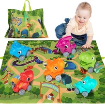 Alasou 6 Pcs Dinosaur Car Toys With Playmat/Storage Bag|Baby Toys For 1 2 3, 2 - $31.99