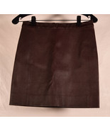 Vince Womens Leather Mini Skirt Brown S New - $203.74 CAD