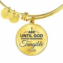 Express Your Love Gifts Faith Ask Until God Stainless Steel or 18k Gold ... - £31.93 GBP
