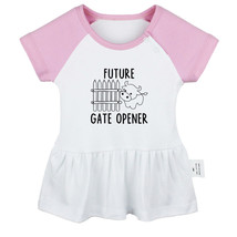 Future Gate Opener Funny Dresses Newborn Baby Princess Dress infant Ruff... - $13.08