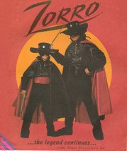 1993 Mens ZORRO Halloween Costume Cape Mask Gauntlets Boot Sew Pattern M(38-40) - £10.35 GBP